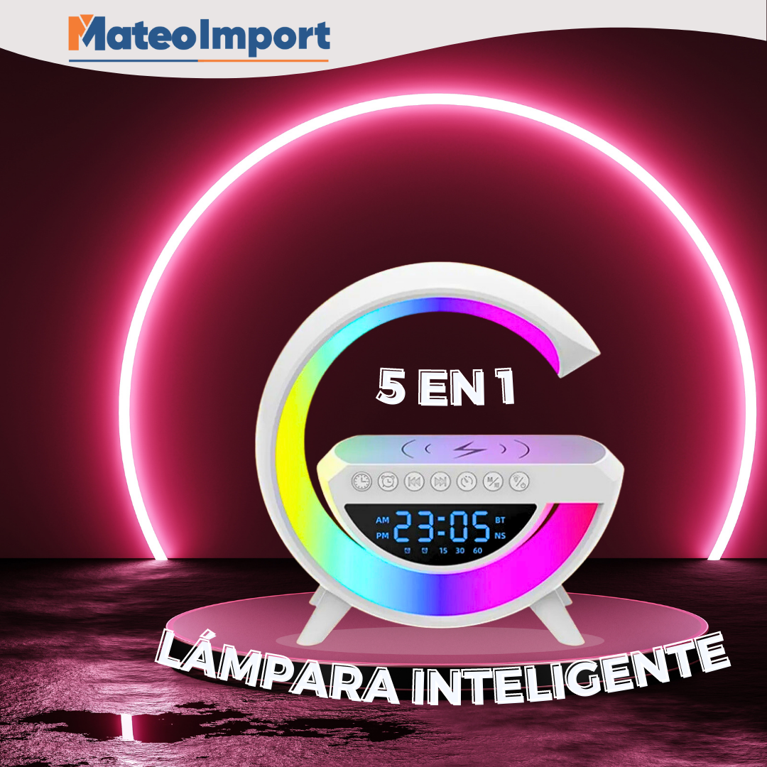LAMPARA INTELIGENTE 5 EN 1 ( Lámpara, Reloj, Despertador, Parlante Blu –  Mateo Import Perú - Productos Novedosos